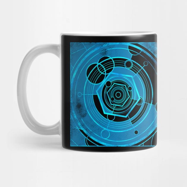 Weathered Clockwork - Light Blue (Gallifreyan inspired) by Circulartz